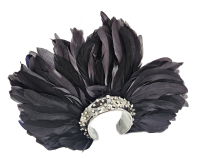 Wilfredo Rosado Diamond & Feather Cuff Bracelet